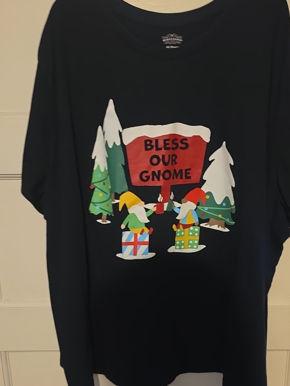 Women's Wondershop Black 'Bless Our Gnome' Holiday Graphic Tee